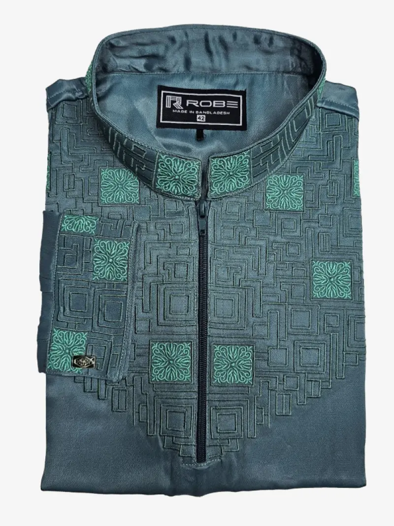 Premium Quality Zipper Style Panjabi-Export Cotton