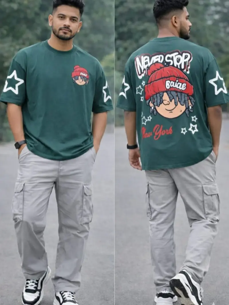 Cotton Drop-Shoulder T-Shirts